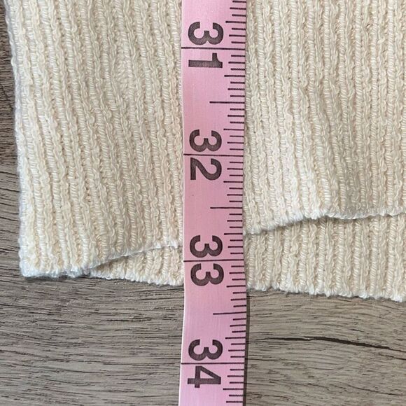 Free People Womens Open Knit Long Sleeve Tunic Sweater Ivory Size Medium NWT - Picture 11 of 11